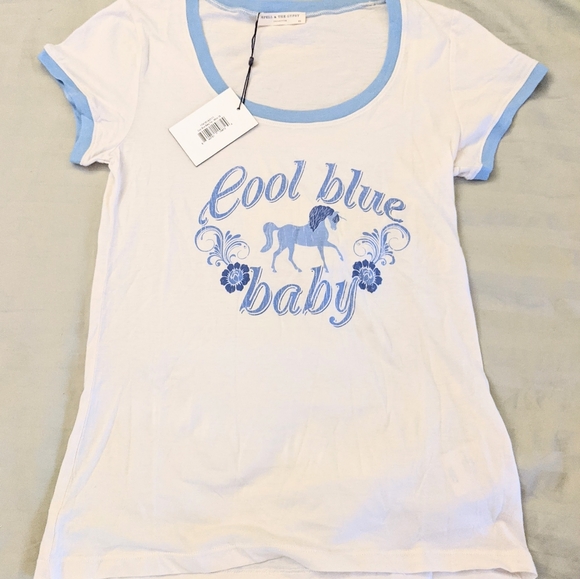 NWT UFT Spell & the Gypsy Cool Blue baby Tee XS - Picture 6 of 8